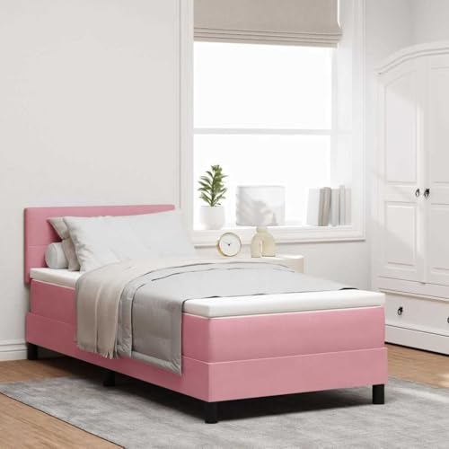 Qnhdfrt Boxspringbett mit Matratze Rosa 80x200 cm Samtstoff Taschenfederkern für optimalen Schlafkomfort Mittelharte Unterstützung Hypoallergen für Schlafzimmer und Gästezimmer Qnhdfrt Boxspringbett mit Matratze Rosa 80x200 cm Samtstoff Taschenfederkern für optimalen Schlafkomfort Mittelharte Unterstützung Hypoallergen für Schlafzimmer und Gästezimmer von Qnhdfrt