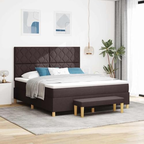 Qnhdfrt Boxspringbett mit Matratze und Bank 180x200 cm Dunkelbraun Modernes Design mit Diamantblock Muster Robuster Holzrahmen für Schlafzimmer Qnhdfrt Boxspringbett mit Matratze und Bank 180x200 cm Dunkelbraun Modernes Design mit Diamantblock Muster Robuster Holzrahmen für Schlafzimmer von Qnhdfrt