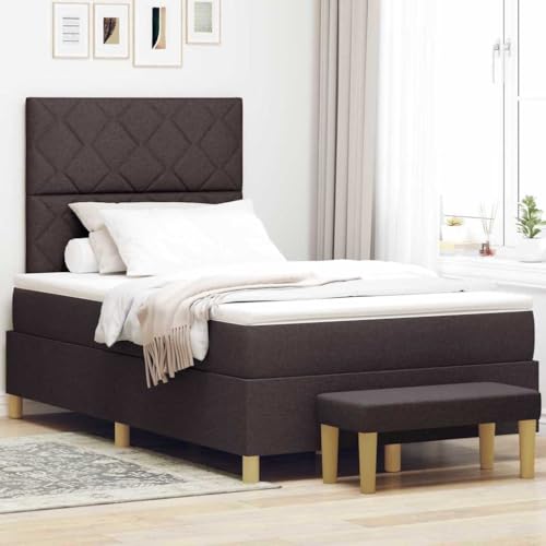 Qnhdfrt Boxspringbett mit Matratze und Bank Dunkelbraun 120x190 cm Modernes Design mit Stauraum Robuste Holzstruktur für Erwachsene Schlafzimmer Qnhdfrt Boxspringbett mit Matratze und Bank Dunkelbraun 120x190 cm Modernes Design mit Stauraum Robuste Holzstruktur für Erwachsene Schlafzimmer von Qnhdfrt