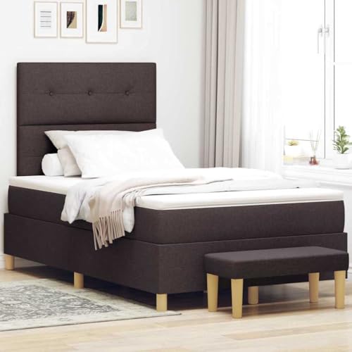 Qnhdfrt Boxspringbett mit Matratze und Bank Dunkelbraun 120x190 cm Stoff Modernes Design Robuste Konstruktion für erholsamen Schlaf im Schlafzimmer Qnhdfrt Boxspringbett mit Matratze und Bank Dunkelbraun 120x190 cm Stoff Modernes Design Robuste Konstruktion für erholsamen Schlaf im Schlafzimmer von Qnhdfrt