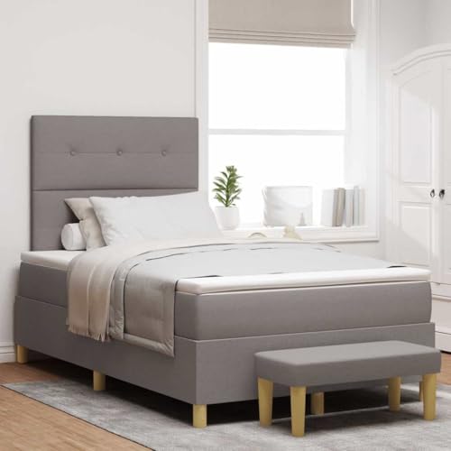 Qnhdfrt Boxspringbett mit Matratze und Bank Taupe 120x190 cm Stoff Modernes Design Robuste Konstruktion für Schlafzimmer Qnhdfrt Boxspringbett mit Matratze und Bank Taupe 120x190 cm Stoff Modernes Design Robuste Konstruktion für Schlafzimmer von Qnhdfrt