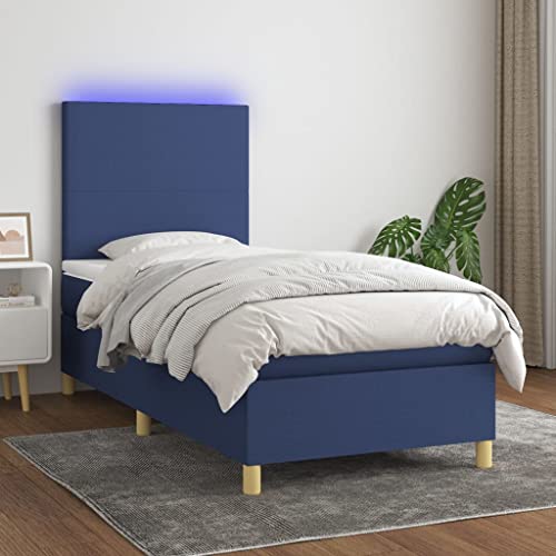 Qnhdfrt Boxspringbett mit Matratze und LED 100x200 cm Höhenverstellbares Kopfteil Atmungsaktiver Stoff Bezug Taschenfederkernmatratze für Schlafzimmer Gästebett Qnhdfrt Boxspringbett mit Matratze und LED 100x200 cm Höhenverstellbares Kopfteil Atmungsaktiver Stoff Bezug Taschenfederkernmatratze für Schlafzimmer Gästebett von Qnhdfrt