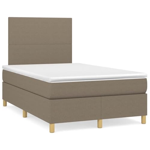 Qnhdfrt Boxspringbett mit Matratze und LED 120x190 cm Taupe Stoff Atmungsaktiv und Langlebig Höhenverstellbares Kopfteil mit USB-Anschluss für Schlafzimmer Gästebett und Jugendzimmer Qnhdfrt Boxspringbett mit Matratze und LED 120x190 cm Taupe Stoff Atmungsaktiv und Langlebig Höhenverstellbares Kopfteil mit USB-Anschluss für Schlafzimmer Gästebett und Jugendzimmer von Qnhdfrt