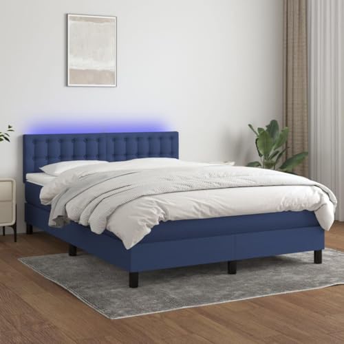 Qnhdfrt Boxspringbett mit Matratze und LED 140x190 cm Höhenverstellbares Kopfteil Atmungsaktiver Stoff Bezug Taschenfederkernmatratze für Schlafzimmer Gästebett und Jugendzimmer Qnhdfrt Boxspringbett mit Matratze und LED 140x190 cm Höhenverstellbares Kopfteil Atmungsaktiver Stoff Bezug Taschenfederkernmatratze für Schlafzimmer Gästebett und Jugendzimmer von Qnhdfrt