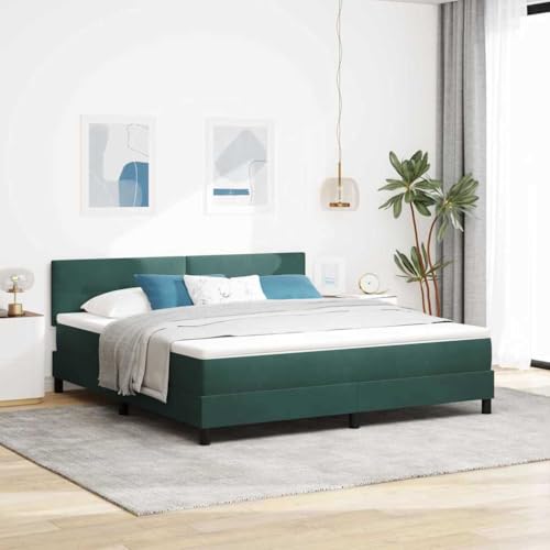 Qnhdfrt Boxspringbett mit Samt Matratze 180 x 200 cm Doppelbett mit Taschenfederkern für optimale Unterstützung und Komfort im Schlafzimmer von Qnhdfrt