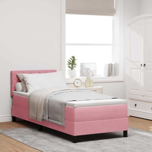 Qnhdfrt Boxspringbett mit Samtmatratze Rosa 80x200 cm Luxuriöses Taschenfederkernbett mit Kopfteil und Matratzenauflage für erholsamen Schlaf im Schlafzimmer Qnhdfrt Boxspringbett mit Samtmatratze Rosa 80x200 cm Luxuriöses Taschenfederkernbett mit Kopfteil und Matratzenauflage für erholsamen Schlaf im Schlafzimmer von Qnhdfrt