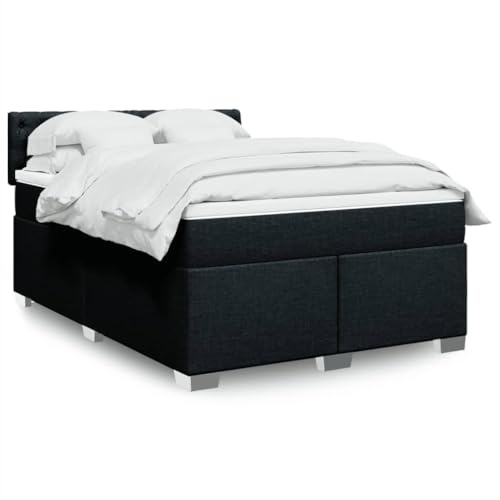 Qnhdfrt Boxspringbett mit Taschenfederkern Matratze 160x200 cm Schwarz Stoff Bezug Atmungsaktiv & Langlebig für Erholsamen Schlaf Gästebett und Familienbett Qnhdfrt Boxspringbett mit Taschenfederkern Matratze 160x200 cm Schwarz Stoff Bezug Atmungsaktiv & Langlebig für Erholsamen Schlaf Gästebett und Familienbett von Qnhdfrt