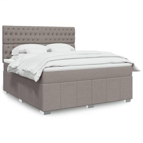 Qnhdfrt Boxspringbett mit Taschenfederkern Matratze 180x200 cm Höhenverstellbares Kopfteil Atmungsaktives Polyester Stoff Taupe für Schlafzimmer Gästebett Qnhdfrt Boxspringbett mit Taschenfederkern Matratze 180x200 cm Höhenverstellbares Kopfteil Atmungsaktives Polyester Stoff Taupe für Schlafzimmer Gästebett von Qnhdfrt