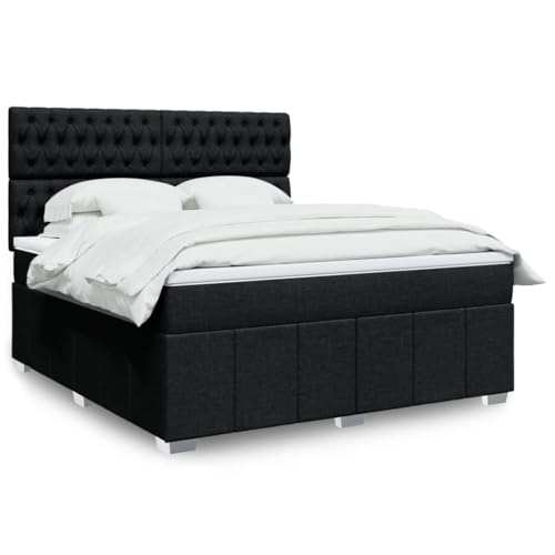 Qnhdfrt Boxspringbett mit Taschenfederkern Matratze 180x200 cm Höhenverstellbares Kopfteil Schwarz Stoff Polyester für optimalen Schlafkomfort Qnhdfrt Boxspringbett mit Taschenfederkern Matratze 180x200 cm Höhenverstellbares Kopfteil Schwarz Stoff Polyester für optimalen Schlafkomfort von Qnhdfrt
