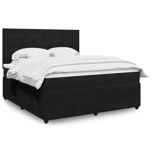 Qnhdfrt Boxspringbett mit Taschenfederkern Matratze 180x200 cm Samtstoff Schwarz Höhenverstellbares Kopfteil für optimalen Schlafkomfort Qnhdfrt Boxspringbett mit Taschenfederkern Matratze 180x200 cm Samtstoff Schwarz Höhenverstellbares Kopfteil für optimalen Schlafkomfort von Qnhdfrt