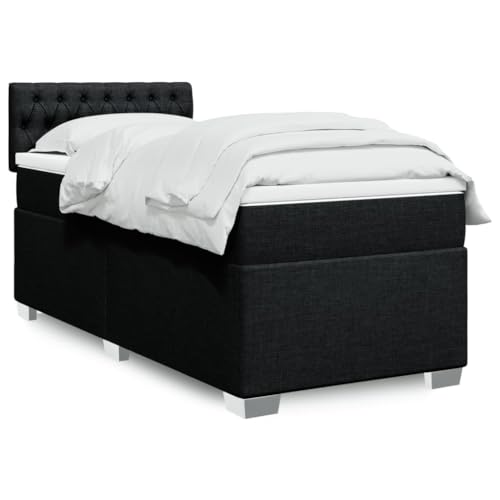Qnhdfrt Boxspringbett mit Taschenfederkern Matratze 90x200 cm Schwarz Stoff Modernes Design für Erholsamen Schlaf mit Kopfteil und Matratzenauflage Qnhdfrt Boxspringbett mit Taschenfederkern Matratze 90x200 cm Schwarz Stoff Modernes Design für Erholsamen Schlaf mit Kopfteil und Matratzenauflage von Qnhdfrt