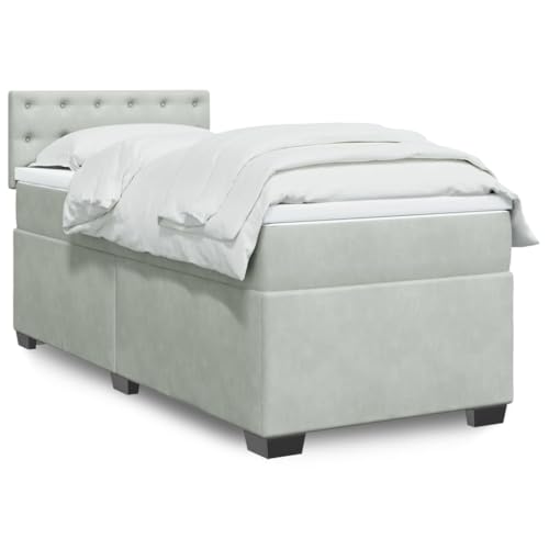 Qnhdfrt Boxspringbett mit Taschenfederkern Matratze und Kopfteil 90x190 cm Samtstoff Bezug Mittelhart für Erholsamen Schlaf im Schlafzimmer Qnhdfrt Boxspringbett mit Taschenfederkern Matratze und Kopfteil 90x190 cm Samtstoff Bezug Mittelhart für Erholsamen Schlaf im Schlafzimmer von Qnhdfrt
