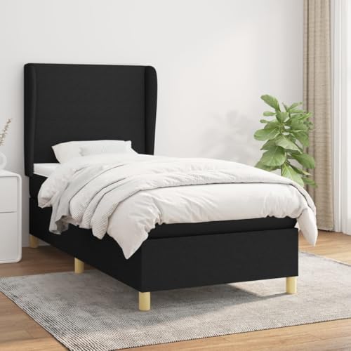 Qnhdfrt Boxspringbett mit Taschenfederkernmatratze 90x190 cm Höhenverstellbares Kopfteil aus Stoff Schwarz für erholsamen Schlaf Qnhdfrt Boxspringbett mit Taschenfederkernmatratze 90x190 cm Höhenverstellbares Kopfteil aus Stoff Schwarz für erholsamen Schlaf von Qnhdfrt