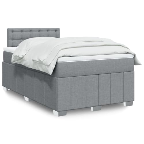 Qnhdfrt Boxspringbett mit Taschenfederkernmatratze und LED-Beleuchtung 120x200 cm Hellgrau Stoff Modernes Design für Schlafzimmer Gästebett und Heimbett Qnhdfrt Boxspringbett mit Taschenfederkernmatratze und LED-Beleuchtung 120x200 cm Hellgrau Stoff Modernes Design für Schlafzimmer Gästebett und Heimbett von Qnhdfrt