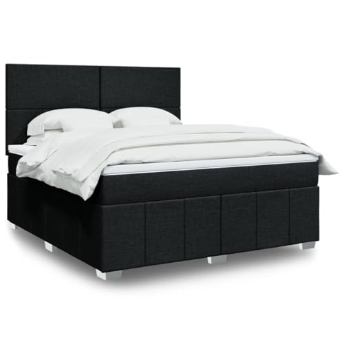 Qnhdfrt Boxspringbett mit Taschenfederkernmatratze und LED-Beleuchtung 180x200 cm Schwarz Stoff Modernes Design Höhenverstellbares Kopfteil für Schlafzimmer und Gästezimmer Qnhdfrt Boxspringbett mit Taschenfederkernmatratze und LED-Beleuchtung 180x200 cm Schwarz Stoff Modernes Design Höhenverstellbares Kopfteil für Schlafzimmer und Gästezimmer von Qnhdfrt