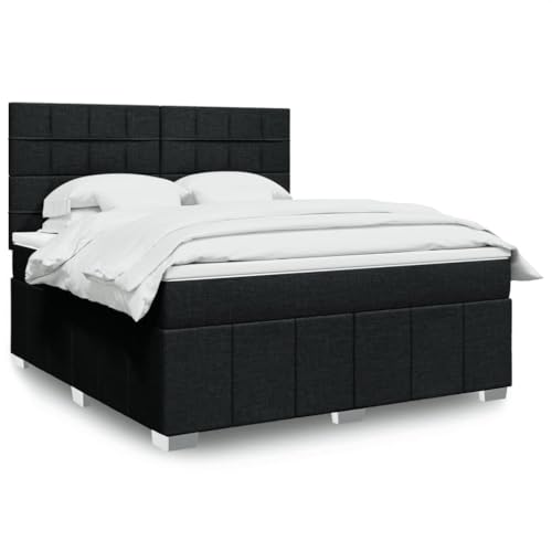 Qnhdfrt Boxspringbett mit Taschenfederkernmatratze und LED-Beleuchtung 180x200 cm Schwarz Stoff Modernes Design für Schlafzimmer Gästebett und Doppelbett Qnhdfrt Boxspringbett mit Taschenfederkernmatratze und LED-Beleuchtung 180x200 cm Schwarz Stoff Modernes Design für Schlafzimmer Gästebett und Doppelbett von Qnhdfrt