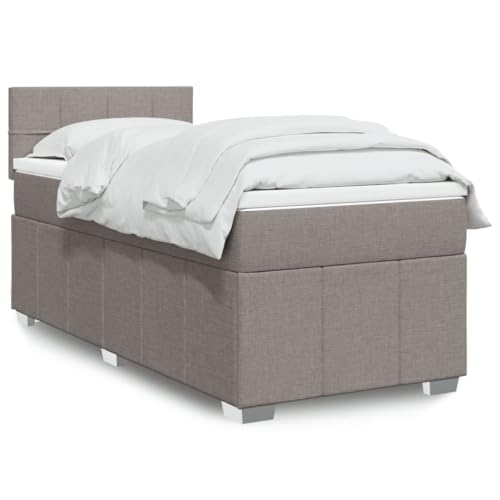 Qnhdfrt Boxspringbett mit Taschenfederkernmatratze und höhenverstellbarem Kopfteil 80 x 200 cm Taupe Polyester Stoff für erholsamen Schlaf und optimalen Komfort Qnhdfrt Boxspringbett mit Taschenfederkernmatratze und höhenverstellbarem Kopfteil 80 x 200 cm Taupe Polyester Stoff für erholsamen Schlaf und optimalen Komfort von Qnhdfrt