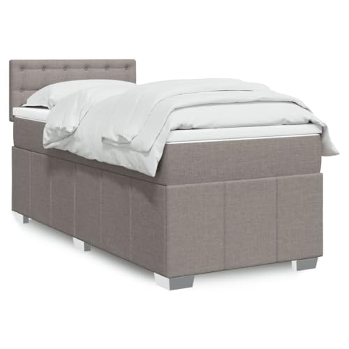 Qnhdfrt Boxspringbett mit Taschenfederkernmatratze und höhenverstellbarem Kopfteil 80 x 200 cm Taupe Stoff Polyester für erholsamen Schlaf im Schlafzimmer oder Gästezimmer Qnhdfrt Boxspringbett mit Taschenfederkernmatratze und höhenverstellbarem Kopfteil 80 x 200 cm Taupe Stoff Polyester für erholsamen Schlaf im Schlafzimmer oder Gästezimmer von Qnhdfrt