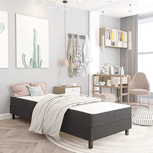 Qnhdfrt Boxspringbettgestell Grau Stoff 80x200 cm Elegantes Design mit Robustem MDF und Metall Rahmen Einfache Montage für Schlafzimmer Gästebett oder Jugendzimmer Qnhdfrt Boxspringbettgestell Grau Stoff 80x200 cm Elegantes Design mit Robustem MDF und Metall Rahmen Einfache Montage für Schlafzimmer Gästebett oder Jugendzimmer von Qnhdfrt