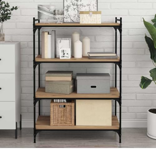 Qnhdfrt Braun Bücherregal 80 x 40 x 1.5 cm aus Holzwerkstoff Modernes Standregal mit 4 Fächern Schmales Wohnzimmer Möbel fürLiving Room, Corridor und Home Office Qnhdfrt Braun Bücherregal 80 x 40 x 1.5 cm aus Holzwerkstoff Modernes Standregal mit 4 Fächern Schmales Wohnzimmer Möbel fürLiving Room, Corridor und Home Office von Qnhdfrt