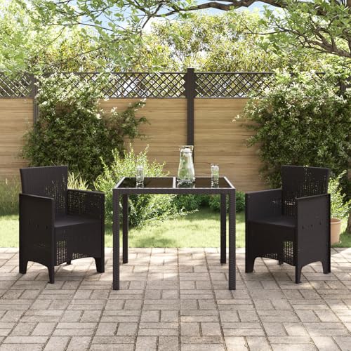Qnhdfrt Braune Gartenstühle 2 Stück aus Poly-Rattan Kunststoff Outdoor Leicht Modern für Balkon Terrasse Garten von Qnhdfrt