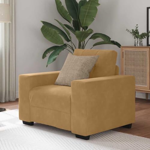 Qnhdfrt Brauner Samt Sessel 60 cm Sitzbreite Komfortabler Relaxsessel für Wohnzimmer Schlafzimmer und Arbeitszimmer mit Weichem Stoff Qnhdfrt Brauner Samt Sessel 60 cm Sitzbreite Komfortabler Relaxsessel für Wohnzimmer Schlafzimmer und Arbeitszimmer mit Weichem Stoff von Qnhdfrt