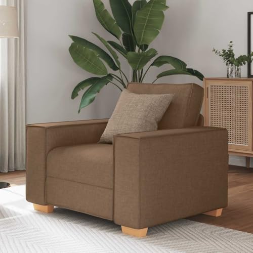 Qnhdfrt Brauner Sessel Stoff 60 cm Sitzbreite Bequemes Wohnzimmer Sofa mit Armlehnen Lounge Sessel für Innenbereich Qnhdfrt Brauner Sessel Stoff 60 cm Sitzbreite Bequemes Wohnzimmer Sofa mit Armlehnen Lounge Sessel für Innenbereich von Qnhdfrt