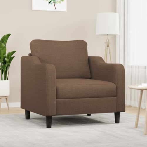 Qnhdfrt Brauner Stoff Relaxsessel 60 cm Sitzbreite mit Robustem Metallgestell Bequemes Design für Wohnzimmer Lesen und Entspannung Qnhdfrt Brauner Stoff Relaxsessel 60 cm Sitzbreite mit Robustem Metallgestell Bequemes Design für Wohnzimmer Lesen und Entspannung von Qnhdfrt