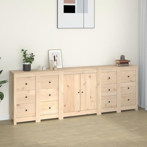 Qnhdfrt Breites Sideboard Massivholz Kiefer Landhausstil 230x35x80 cm Rustikales Design mit Großem Stauraum für Wohnzimmer Schlafzimmer und Büro Qnhdfrt Breites Sideboard Massivholz Kiefer Landhausstil 230x35x80 cm Rustikales Design mit Großem Stauraum für Wohnzimmer Schlafzimmer und Büro von Qnhdfrt
