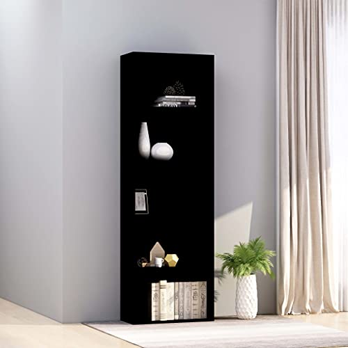 Qnhdfrt Bücherregal 5 Fächer Schwarz Holzwerkstoff 60x30x189 cm Schmal Hoch Modernes Design Stehendes Regal für Wohnzimmer Büro Deko Qnhdfrt Bücherregal 5 Fächer Schwarz Holzwerkstoff 60x30x189 cm Schmal Hoch Modernes Design Stehendes Regal für Wohnzimmer Büro Deko von Qnhdfrt
