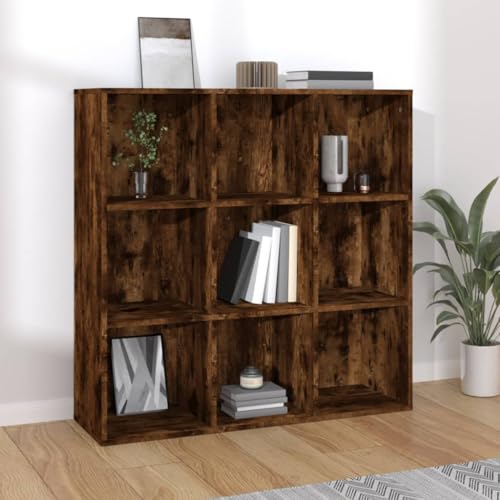 Qnhdfrt Bücherschrank Räuchereiche Holzwerkstoff schmales Regal 98x29x97,5 cm mit 9 Fächern für Wohnzimmer Büro und Küche Schlichtes Design viel Stauraum Qnhdfrt Bücherschrank Räuchereiche Holzwerkstoff schmales Regal 98x29x97,5 cm mit 9 Fächern für Wohnzimmer Büro und Küche Schlichtes Design viel Stauraum von Qnhdfrt