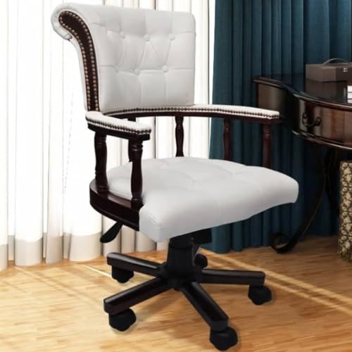 Qnhdfrt Bürodrehstuhl Weiß aus Leder-Mischgewebe mit Drehfunktion & Höhenverstellung Bequemer Schreibtischstuhl für Home Office und Schlafzimmer Qnhdfrt Bürodrehstuhl Weiß aus Leder-Mischgewebe mit Drehfunktion & Höhenverstellung Bequemer Schreibtischstuhl für Home Office und Schlafzimmer von Qnhdfrt
