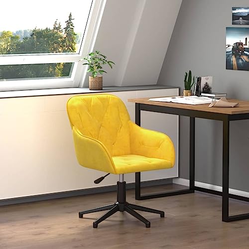 Qnhdfrt Bürostuhl Drehbar Gelb Samt Höhenverstellbarer Schreibtischstuhl mit 360 Grad Drehfunktion und Robustem Metallgestell für Home Office und Schlafzimmer Qnhdfrt Bürostuhl Drehbar Gelb Samt Höhenverstellbarer Schreibtischstuhl mit 360 Grad Drehfunktion und Robustem Metallgestell für Home Office und Schlafzimmer von Qnhdfrt