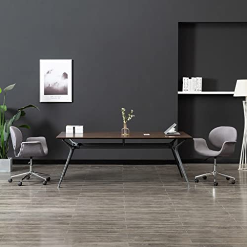 Qnhdfrt Bürostuhl Drehbar Grau Stoff Höhenverstellbarer Schreibtischstuhl mit 360 Grad Drehfunktion und Gasfedermechanismus Ergonomisch Bequem für Home Office und Schlafzimmer von Qnhdfrt
