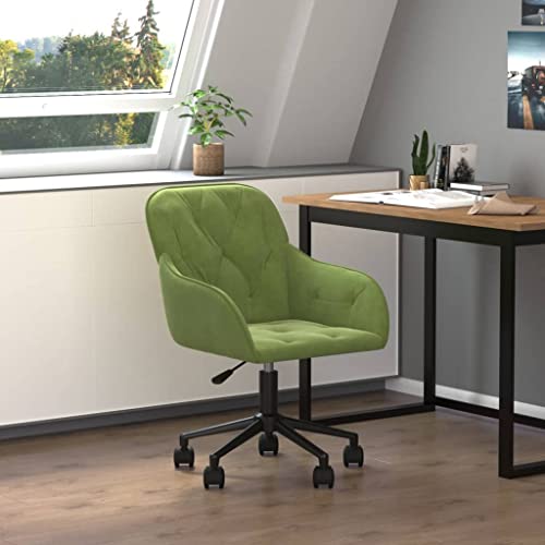 Qnhdfrt Bürostuhl Drehbar Hellgrün Samt Höhenverstellbarer Schreibtischstuhl mit 360 Grad Drehfunktion und Rollen Elegantes Design für Home Office und Schlafzimmer von Qnhdfrt