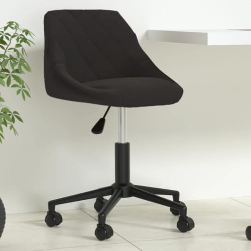 Qnhdfrt Bürostuhl Drehbar Schwarz Samt Moderner Schreibtischstuhl mit 360 Grad Drehfunktion Höhenverstellbar und mit Rollen für Büro Home Office und Schlafzimmer Qnhdfrt Bürostuhl Drehbar Schwarz Samt Moderner Schreibtischstuhl mit 360 Grad Drehfunktion Höhenverstellbar und mit Rollen für Büro Home Office und Schlafzimmer von Qnhdfrt