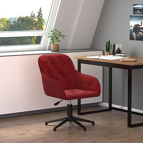 Qnhdfrt Bürostuhl Drehbar Weinrot Samt Höhenverstellbarer Schreibtischstuhl mit 360 Grad Drehfunktion und Robustem Metallgestell für Home Office und Schlafzimmer Qnhdfrt Bürostuhl Drehbar Weinrot Samt Höhenverstellbarer Schreibtischstuhl mit 360 Grad Drehfunktion und Robustem Metallgestell für Home Office und Schlafzimmer von Qnhdfrt