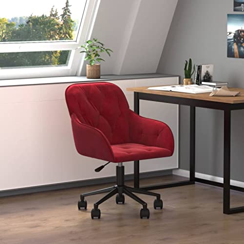 Qnhdfrt Bürostuhl Drehbar Weinrot Samt Höhenverstellbarer Schreibtischstuhl mit Rollen und Armlehnen Elegantes Design für Home Office und Schlafzimmer Qnhdfrt Bürostuhl Drehbar Weinrot Samt Höhenverstellbarer Schreibtischstuhl mit Rollen und Armlehnen Elegantes Design für Home Office und Schlafzimmer von Qnhdfrt