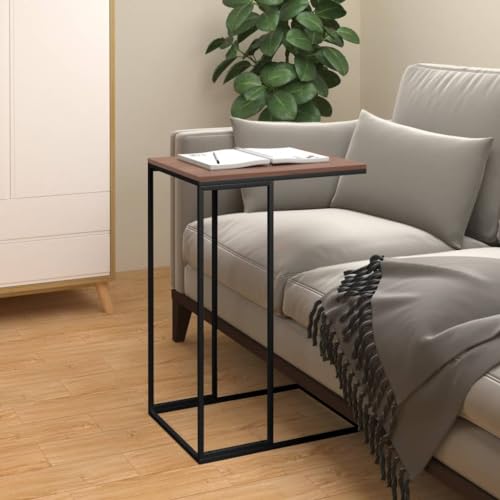 Qnhdfrt C-Design Beistelltisch Couchtisch Schwarz 40x30x59 cm aus Holzwerkstoff und Eisen Robust für Wohnzimmer Schlafzimmer Flur Qnhdfrt C-Design Beistelltisch Couchtisch Schwarz 40x30x59 cm aus Holzwerkstoff und Eisen Robust für Wohnzimmer Schlafzimmer Flur von Qnhdfrt