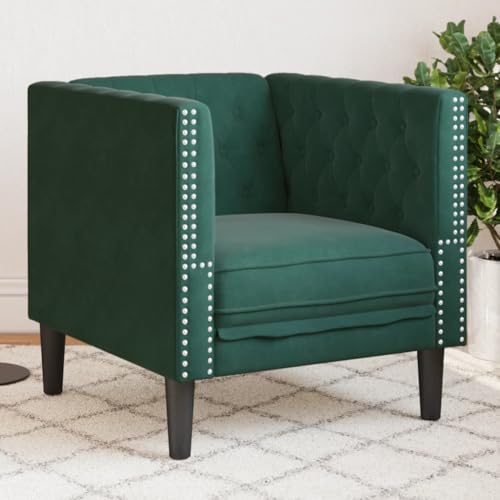 Qnhdfrt Chesterfield Sessel Dunkelgrün Samt Bequemer Relaxsessel mit Knopfheftung für Wohnzimmer oder Balkon 71x74.5x70.5cm Qnhdfrt Chesterfield Sessel Dunkelgrün Samt Bequemer Relaxsessel mit Knopfheftung für Wohnzimmer oder Balkon 71x74.5x70.5cm von Qnhdfrt