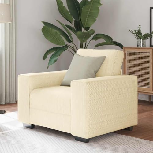 Qnhdfrt Cordstoff Relaxsessel Creme 60 cm Sitzbreite Bequemer Sessel mit weicher Polsterung und stabilen Sperrholz-Armlehnen für Entspannung in Wohnzimmer Schlafzimmer oder Büro Qnhdfrt Cordstoff Relaxsessel Creme 60 cm Sitzbreite Bequemer Sessel mit weicher Polsterung und stabilen Sperrholz-Armlehnen für Entspannung in Wohnzimmer Schlafzimmer oder Büro von Qnhdfrt