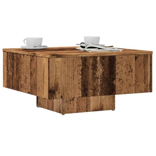 Qnhdfrt Couchtisch Altholz-Optik 60x60x31,5 cm Holzwerkstoff mit Stauraum für Wohnzimmer Sofa Bereich Qnhdfrt Couchtisch Altholz-Optik 60x60x31,5 cm Holzwerkstoff mit Stauraum für Wohnzimmer Sofa Bereich von Qnhdfrt