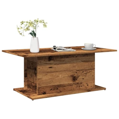Qnhdfrt Couchtisch Altholz-Optik Beistelltisch Holzwerkstoff 102x55,5x40 cm mit Stauraum Robuster Wohnzimmertisch für Sofa Bereich Qnhdfrt Couchtisch Altholz-Optik Beistelltisch Holzwerkstoff 102x55,5x40 cm mit Stauraum Robuster Wohnzimmertisch für Sofa Bereich von Qnhdfrt