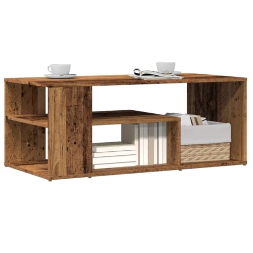 Qnhdfrt Couchtisch Beistelltisch Altholz-Optik aus Holzwerkstoff 100x50x40 cm mit Stauraum robust pflegeleicht für Wohnzimmer Couch Qnhdfrt Couchtisch Beistelltisch Altholz-Optik aus Holzwerkstoff 100x50x40 cm mit Stauraum robust pflegeleicht für Wohnzimmer Couch von Qnhdfrt