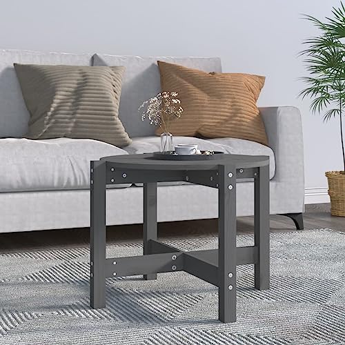Qnhdfrt Couchtisch Beistelltisch Grau Ø 62,5x45 cm Massivholz Kiefer Kleiner Wohnzimmertisch mit Rustikaler Optik für Wohnzimmer und Schlafzimmer Qnhdfrt Couchtisch Beistelltisch Grau Ø 62,5x45 cm Massivholz Kiefer Kleiner Wohnzimmertisch mit Rustikaler Optik für Wohnzimmer und Schlafzimmer von Qnhdfrt