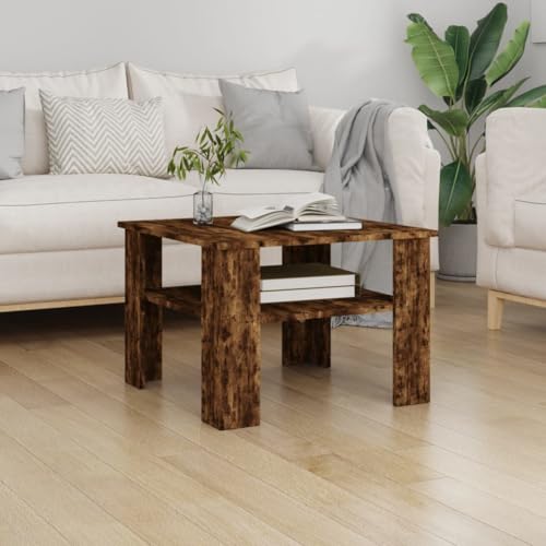 Qnhdfrt Couchtisch Beistelltisch Holzwerkstoff Räuchereiche 60x60x42 cm mit Stauraum Modernes Design für Wohnzimmer und Schlafzimmer Qnhdfrt Couchtisch Beistelltisch Holzwerkstoff Räuchereiche 60x60x42 cm mit Stauraum Modernes Design für Wohnzimmer und Schlafzimmer von Qnhdfrt