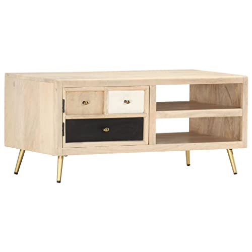 Qnhdfrt Couchtisch Beistelltisch Massivholz Mango 90x45x40 cm Retro Stil mit Tür und Fächern Stabiles Möbelstück für Wohnzimmer Qnhdfrt Couchtisch Beistelltisch Massivholz Mango 90x45x40 cm Retro Stil mit Tür und Fächern Stabiles Möbelstück für Wohnzimmer von Qnhdfrt