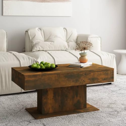 Qnhdfrt Couchtisch Beistelltisch aus Holzwerkstoff in Räuchereiche 96x50x45 cm Modernes Design mit Minimalistischem Look und Stabiler Konstruktion für Wohnzimmer Schlafzimmer oder Flur Qnhdfrt Couchtisch Beistelltisch aus Holzwerkstoff in Räuchereiche 96x50x45 cm Modernes Design mit Minimalistischem Look und Stabiler Konstruktion für Wohnzimmer Schlafzimmer oder Flur von Qnhdfrt