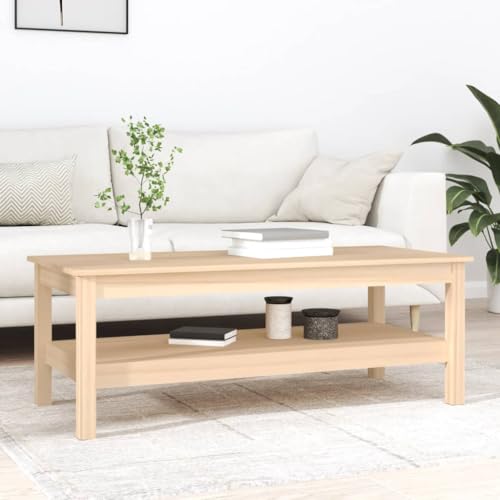 Qnhdfrt Couchtisch Beistelltisch aus Massivholz Kiefer 110x50x40 cm mit Regal – Rustikaler Tisch für Wohnzimmer oder Schlafzimmer Stabil und Praktisch Qnhdfrt Couchtisch Beistelltisch aus Massivholz Kiefer 110x50x40 cm mit Regal – Rustikaler Tisch für Wohnzimmer oder Schlafzimmer Stabil und Praktisch von Qnhdfrt