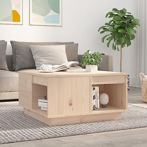Qnhdfrt Couchtisch Beistelltisch aus Massivholz Kiefer Natur 60x61x32,5 cm Rustikales Design mit Stauraum für Wohnzimmer Couchbereich Qnhdfrt Couchtisch Beistelltisch aus Massivholz Kiefer Natur 60x61x32,5 cm Rustikales Design mit Stauraum für Wohnzimmer Couchbereich von Qnhdfrt